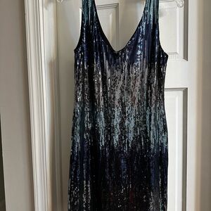 Charlotte Russe Black and Silver Sequin Mini Dress